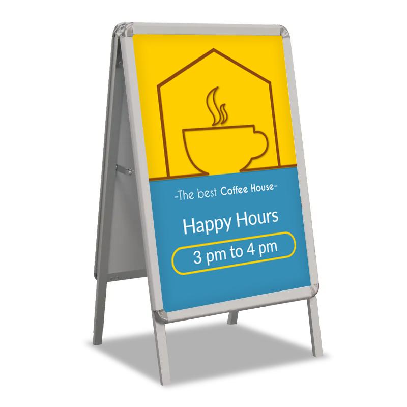 Custom Printed Snap A-Frame Outdoor Sidewalk Sign