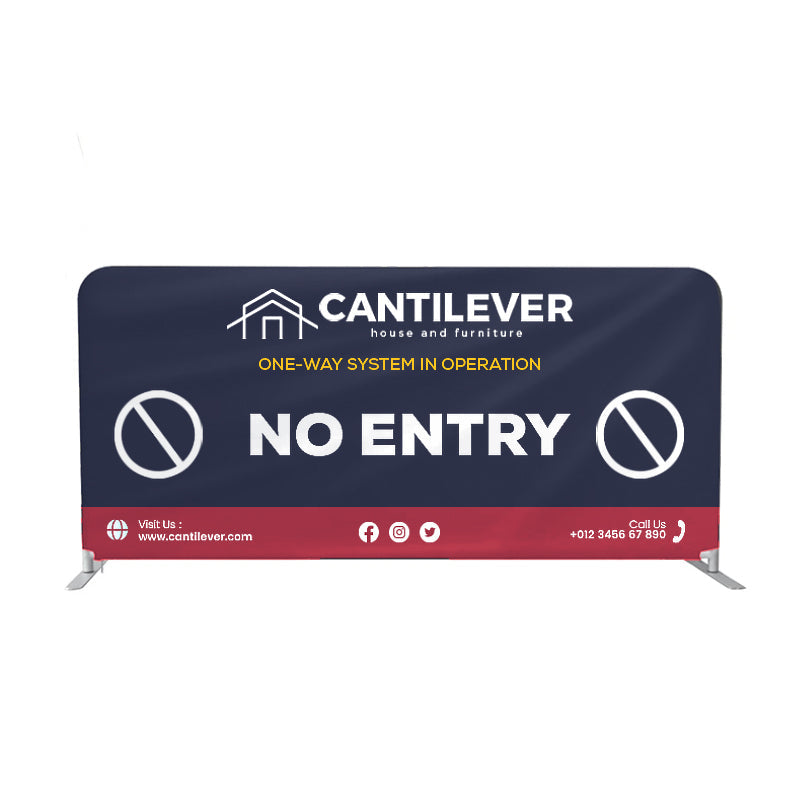 Promotional Crowd Control Barrier System with Custom Print 