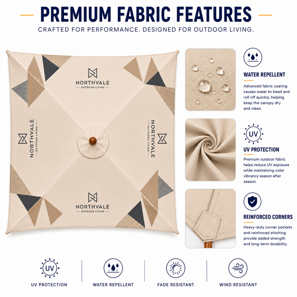 Shadely™ Market Square Umbrella - Custom Printed