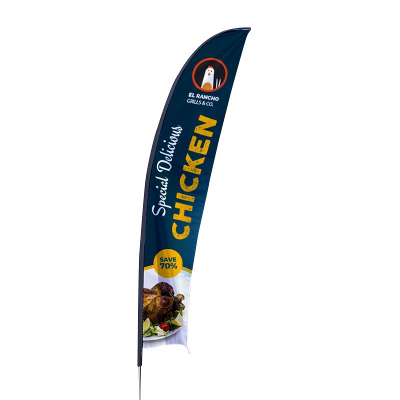 15 Foot Feather Flag Banner For Restaurant